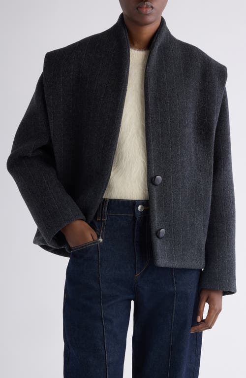 Isabel Marant Dyogo Wool Blend Felt Jacket In Gray