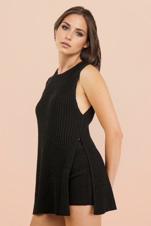 Knit Sleeveless Top Shorts Set