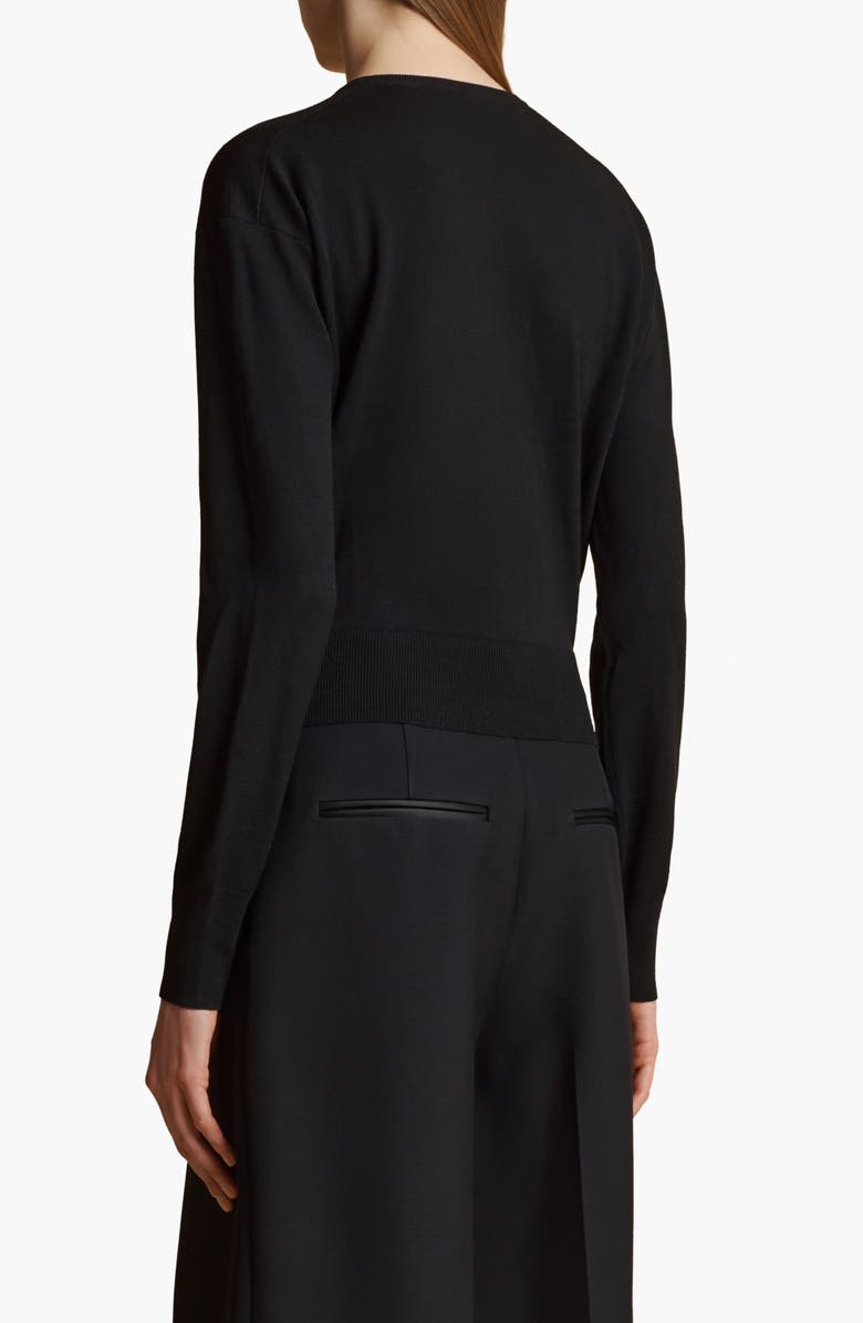 Khaite Jackie Wool Blend Cardigan, Alternate, color, 