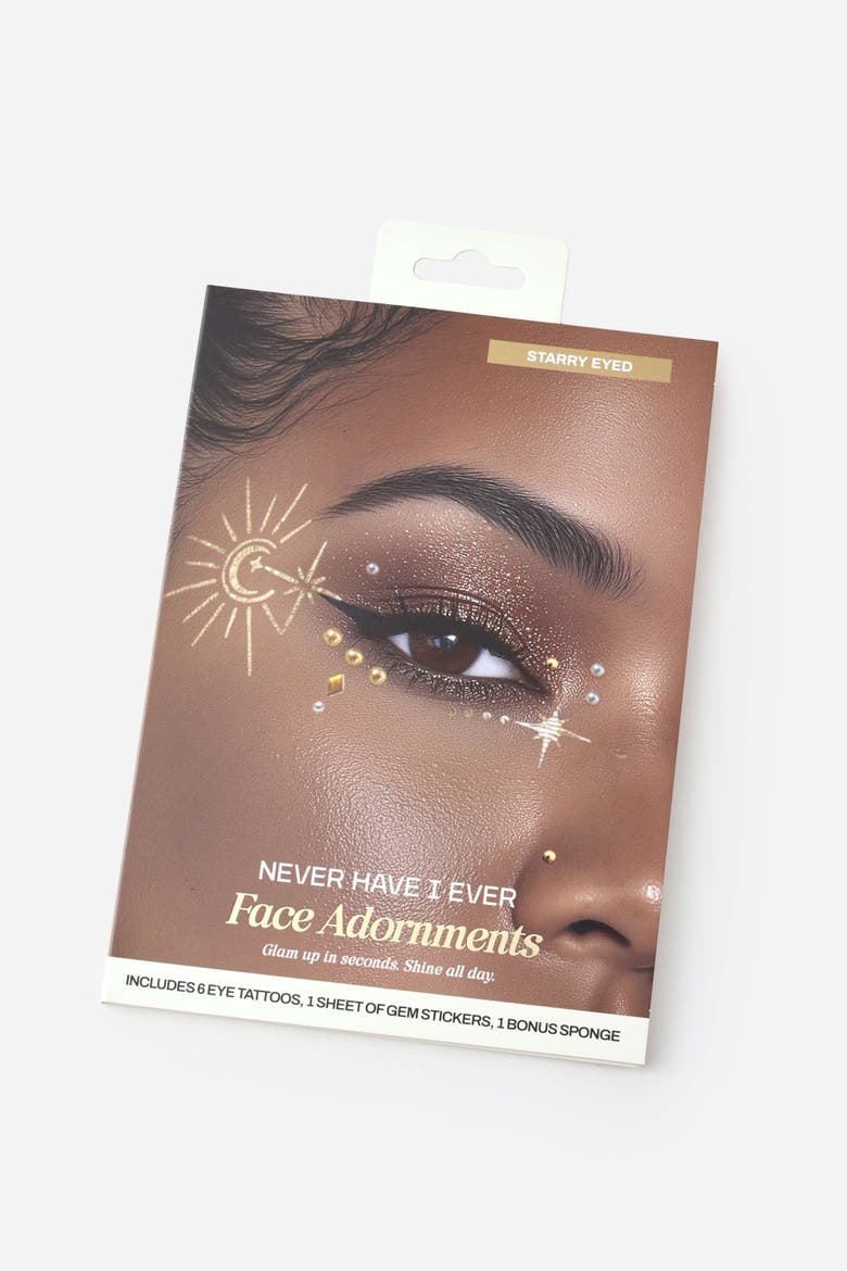 Starry Eyed Face Adornments, Main, color, Metallic Gold