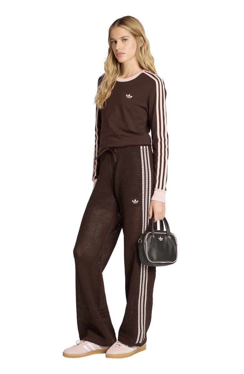 adidas Originals Firebird Open Knit Track Pants, Alternate, color, Aurora Coffee/ /