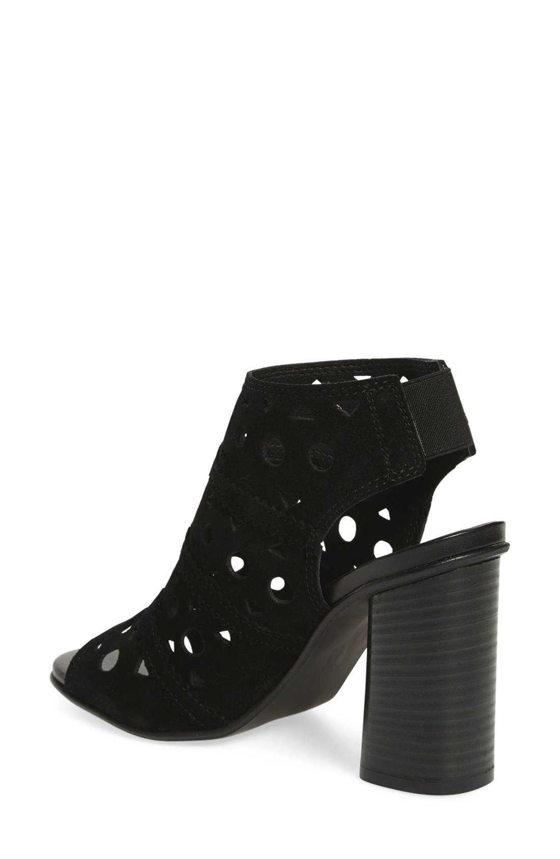 Topshop 'Nuvo' Laser Cut Sandal, Alternate, color, 