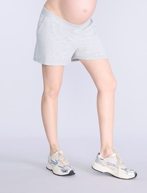 Motherhood Maternity Smocked Waist Short In Gray