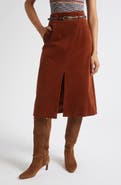 Veronica Beard Alexie Corduroy Midi Skirt