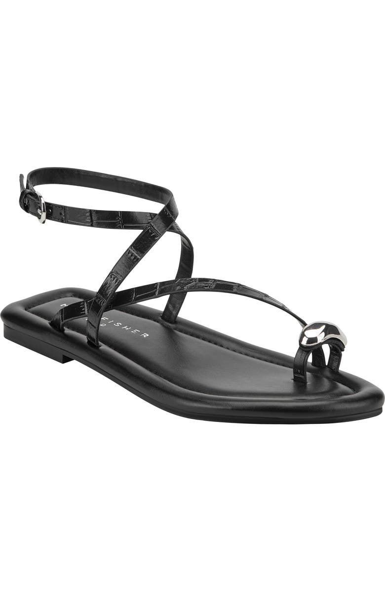 Marc Fisher LTD Gynnie Strappy Sandal, Main, color, Black