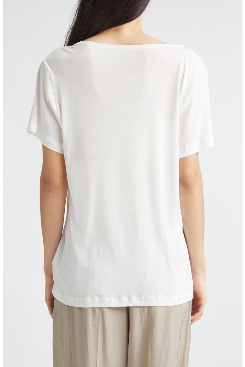 Dion Cotton Scoop Neck T-Shirt, Alternate, color, WHITE