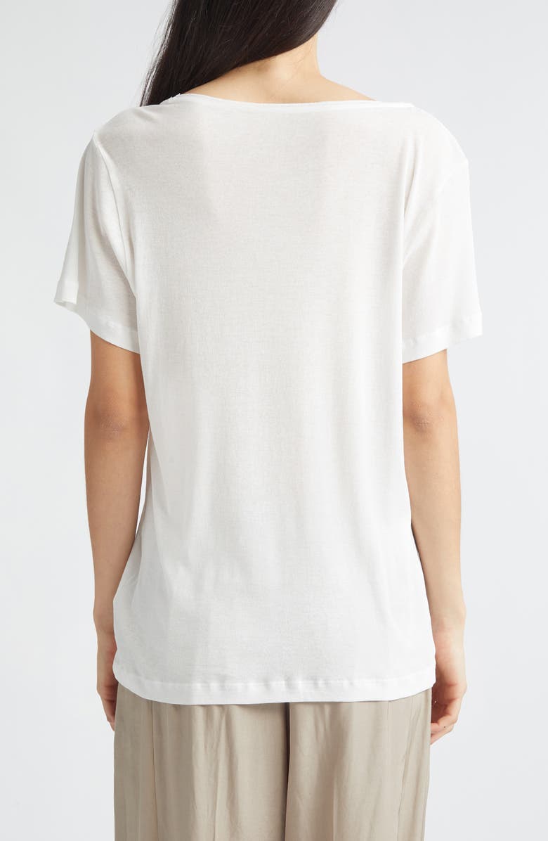GIA STUDIOS Dion Cotton Scoop Neck T-Shirt, Alternate, color, White
