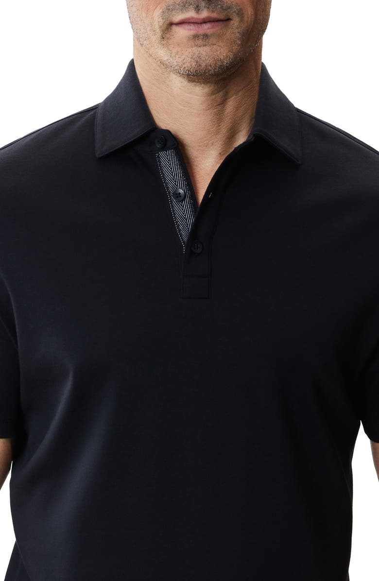Robert Barakett Georgia Short Sleeve Pima Cotton Polo, Alternate, color, Black