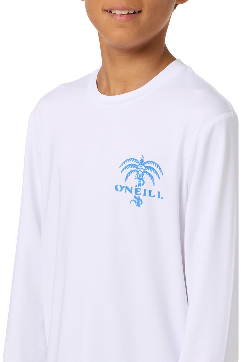 Kids' Surf Supply Long Sleeve Rashguard, Alternate, color, WHITE