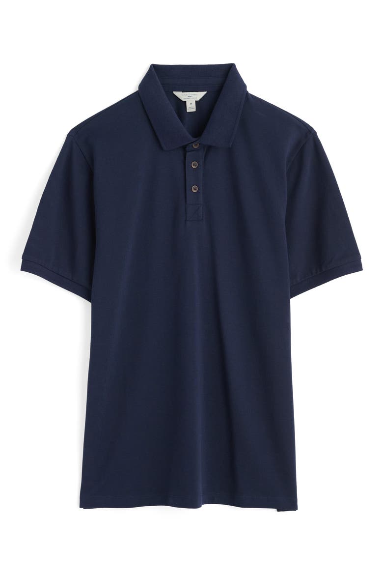 Balefire Organic Cotton Polo, Alternate, color, MARITIME
