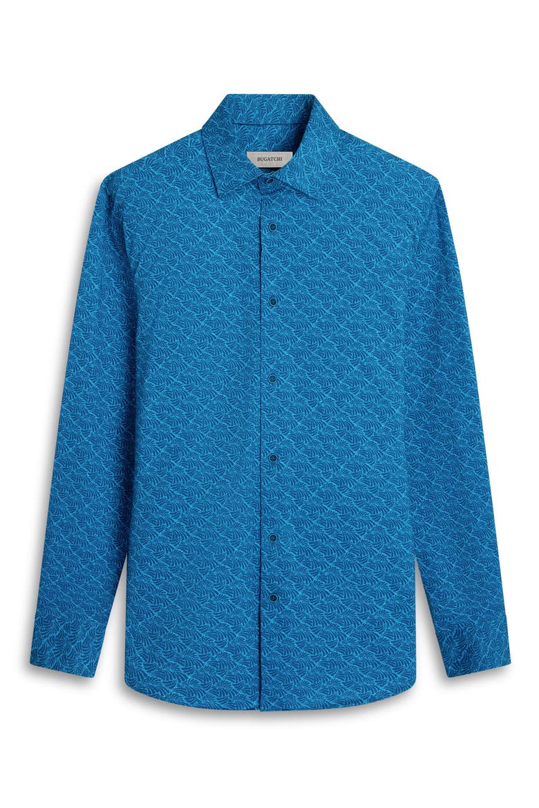 James OoohCotton® Abstract Print Button-Up Shirt, Alternate, color, NIGHT BLUE