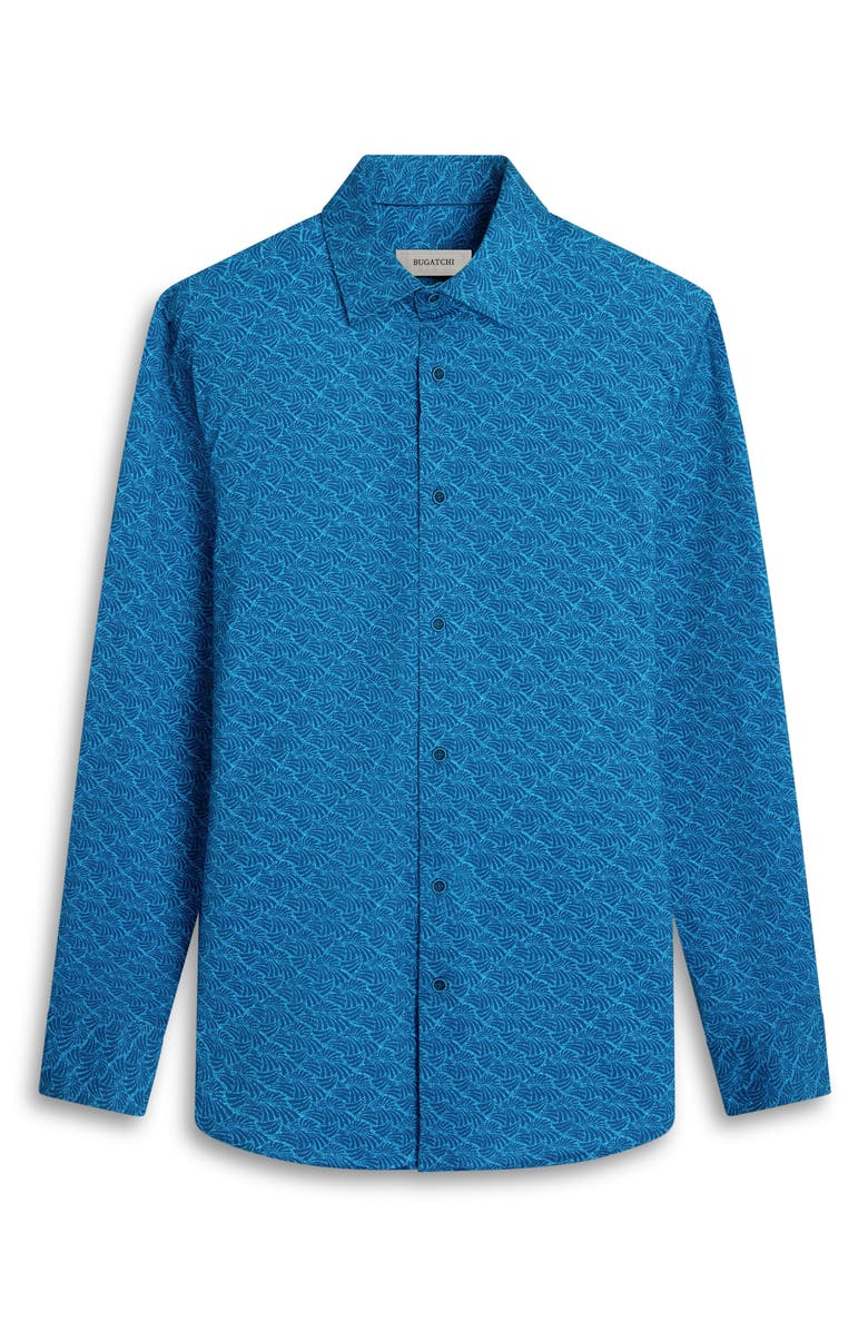 Bugatchi James OoohCotton<sup>®</sup> Abstract Print Button-Up Shirt, Alternate, color, Night Blue