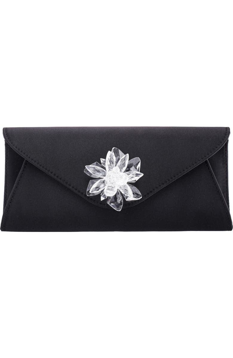 Nina Twila Envelope Clutch, Main, color, Black