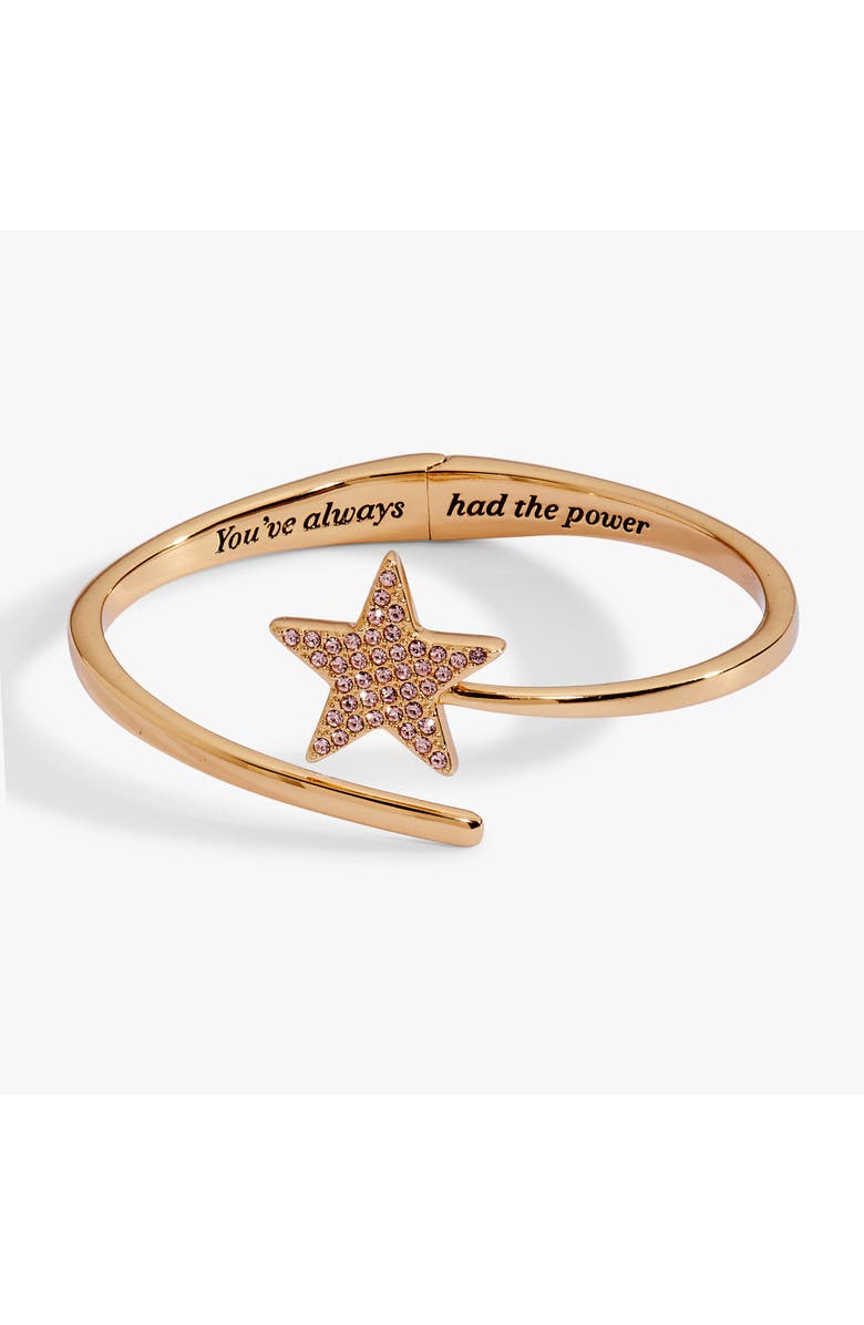 Alex and Ani The Wizard of Oz Glinda Wand Bypass Cuff, Main, color, Gold