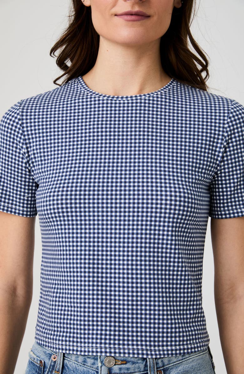 French Connection Rallie T-Shirt, Alternate, color, Navy Gingham