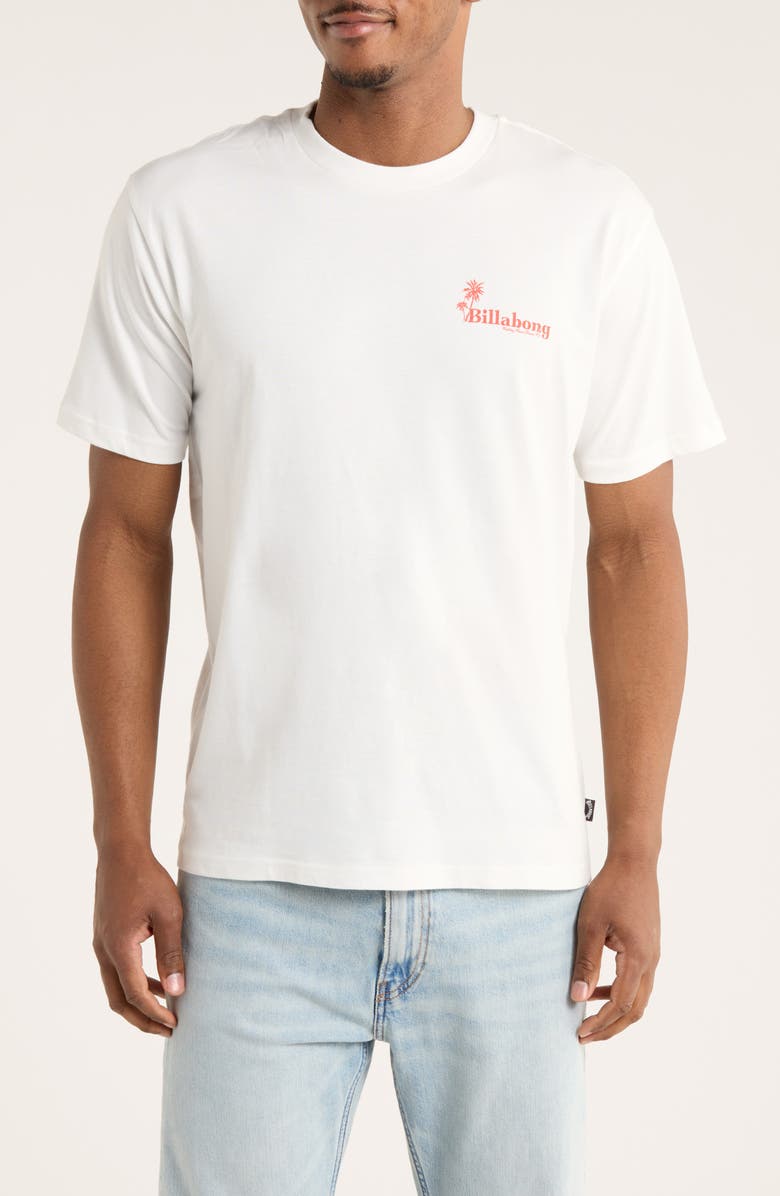Billabong Checking In Regular Graphic T-Shirt, Main, color, Off White