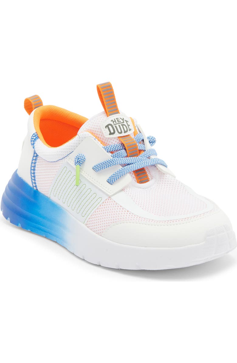 Hey Dude Kids' Sirocoo Play Sneaker, Main, color, White/ Blue