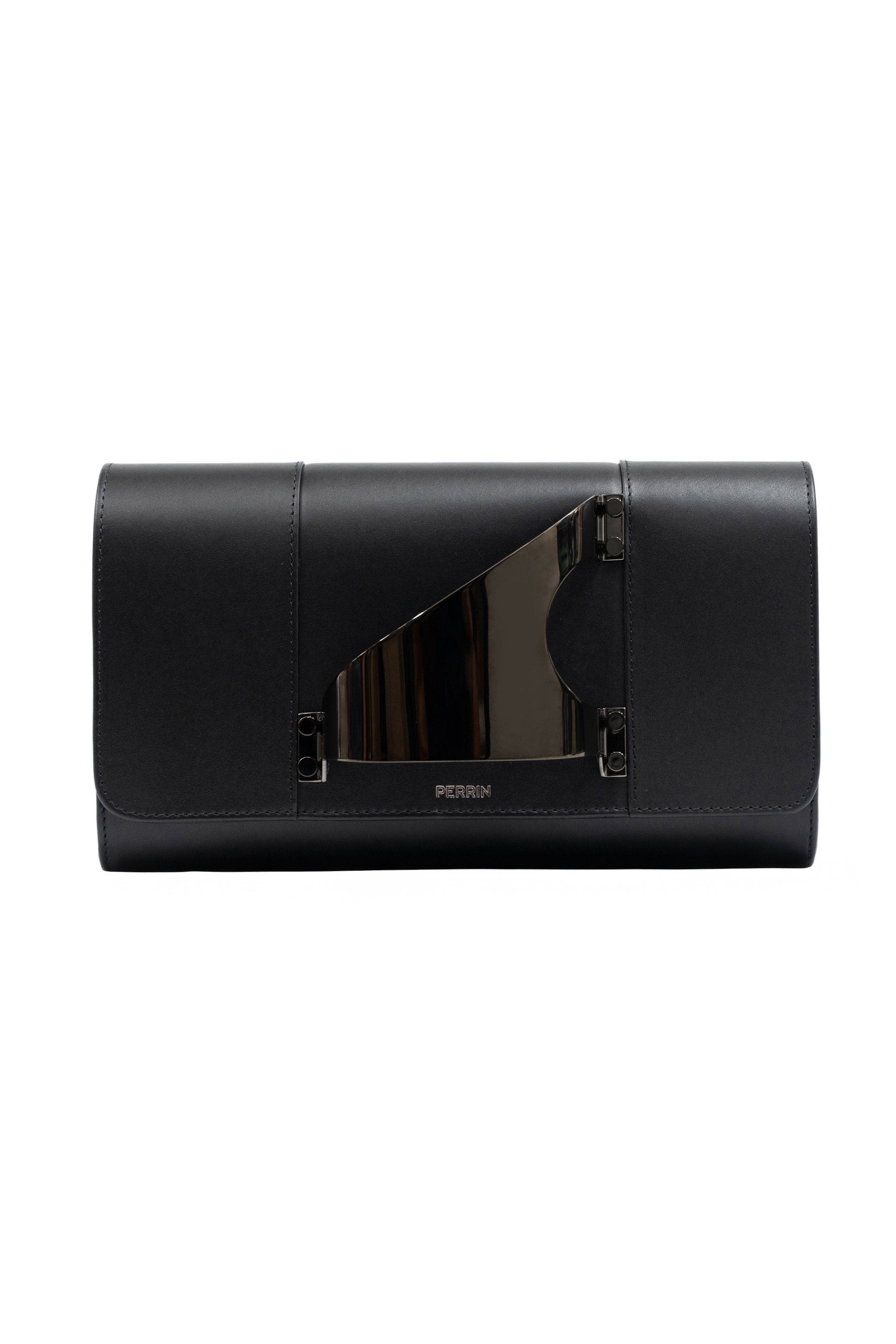 PERRIN PARIS L'Eiffel Clutch, Main, color, Black Ruthenium