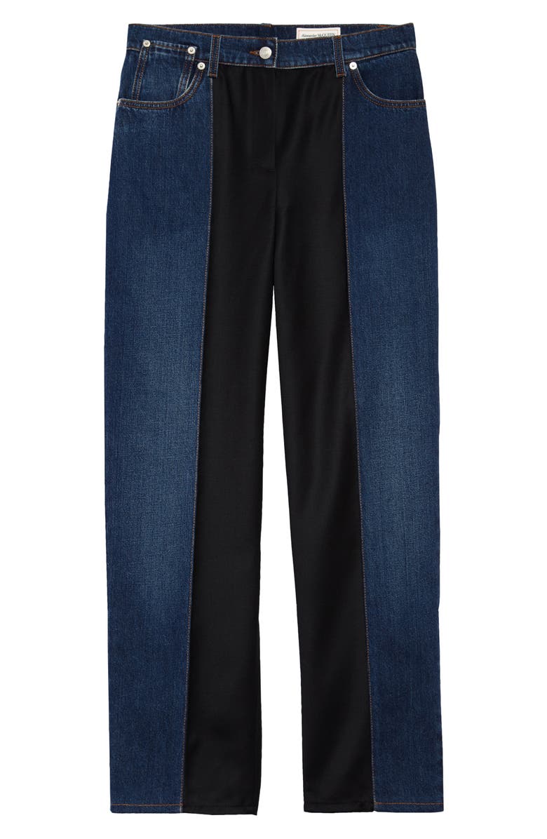 McQueen Alexander McQueen Hybrid Boyfriend Jeans, Alternate, color,
