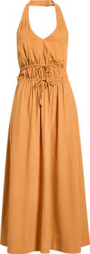 PAIGE Alysha Halter Midi Dress