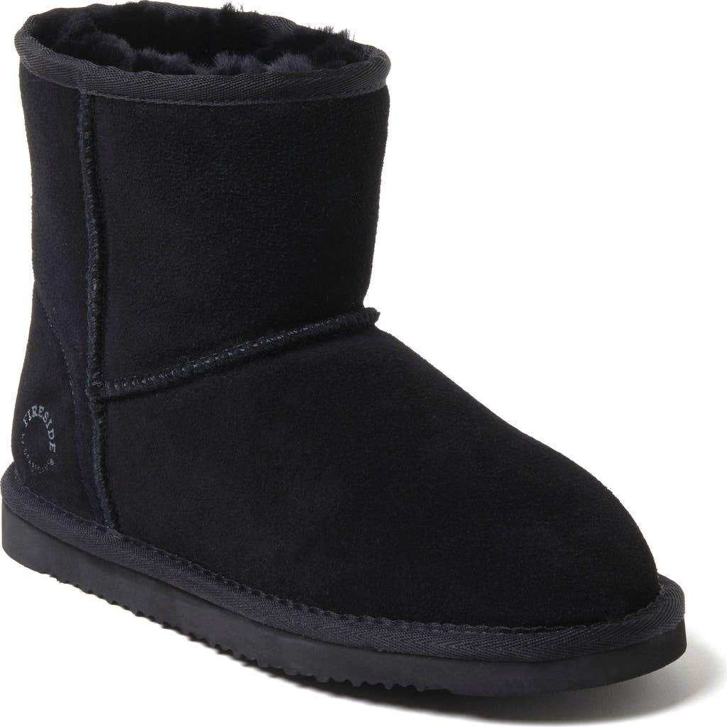 Dearfoams Fireside By Rosebery Genuine Shearling Boot In Black