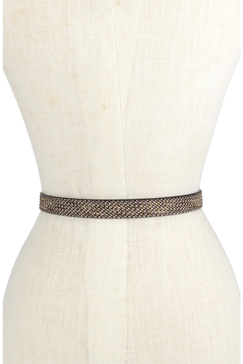 Crystal Houndstooth Belt, Alternate, color, GOLD