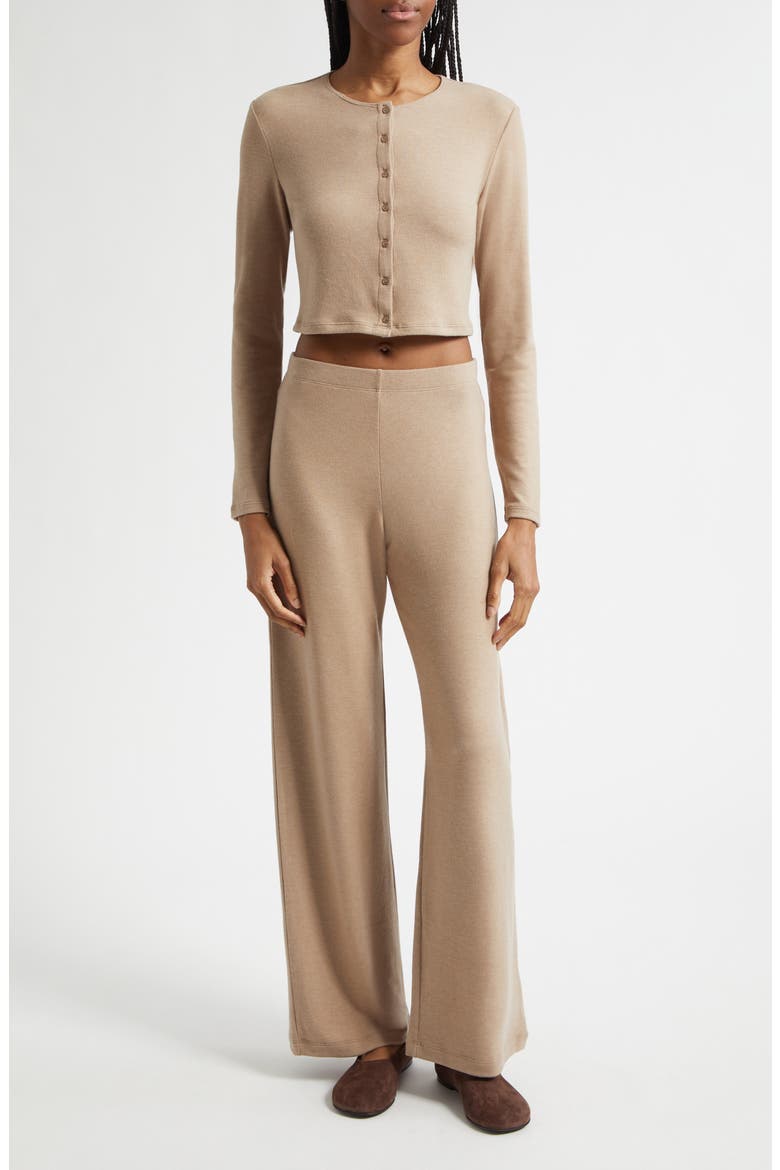 Lauren Wide Leg Knit Pants, Alternate, color, SABLE