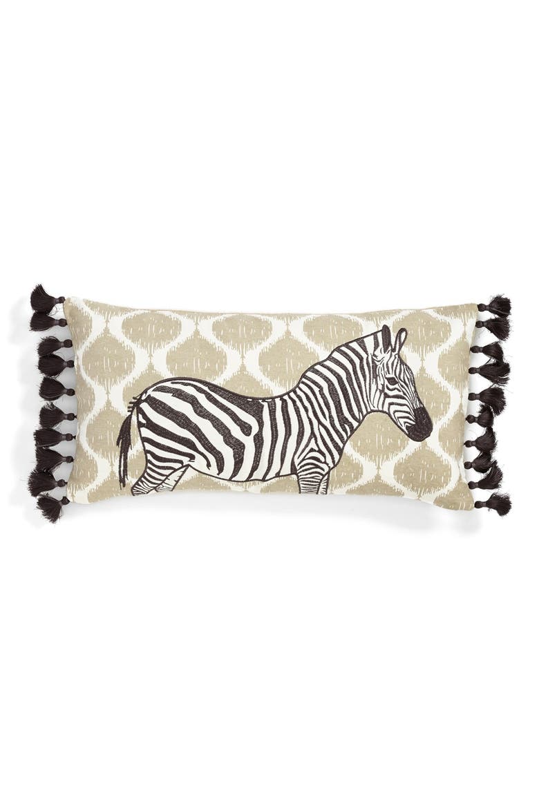 'Parma Zebra' Pillow, Main, color, BROWN