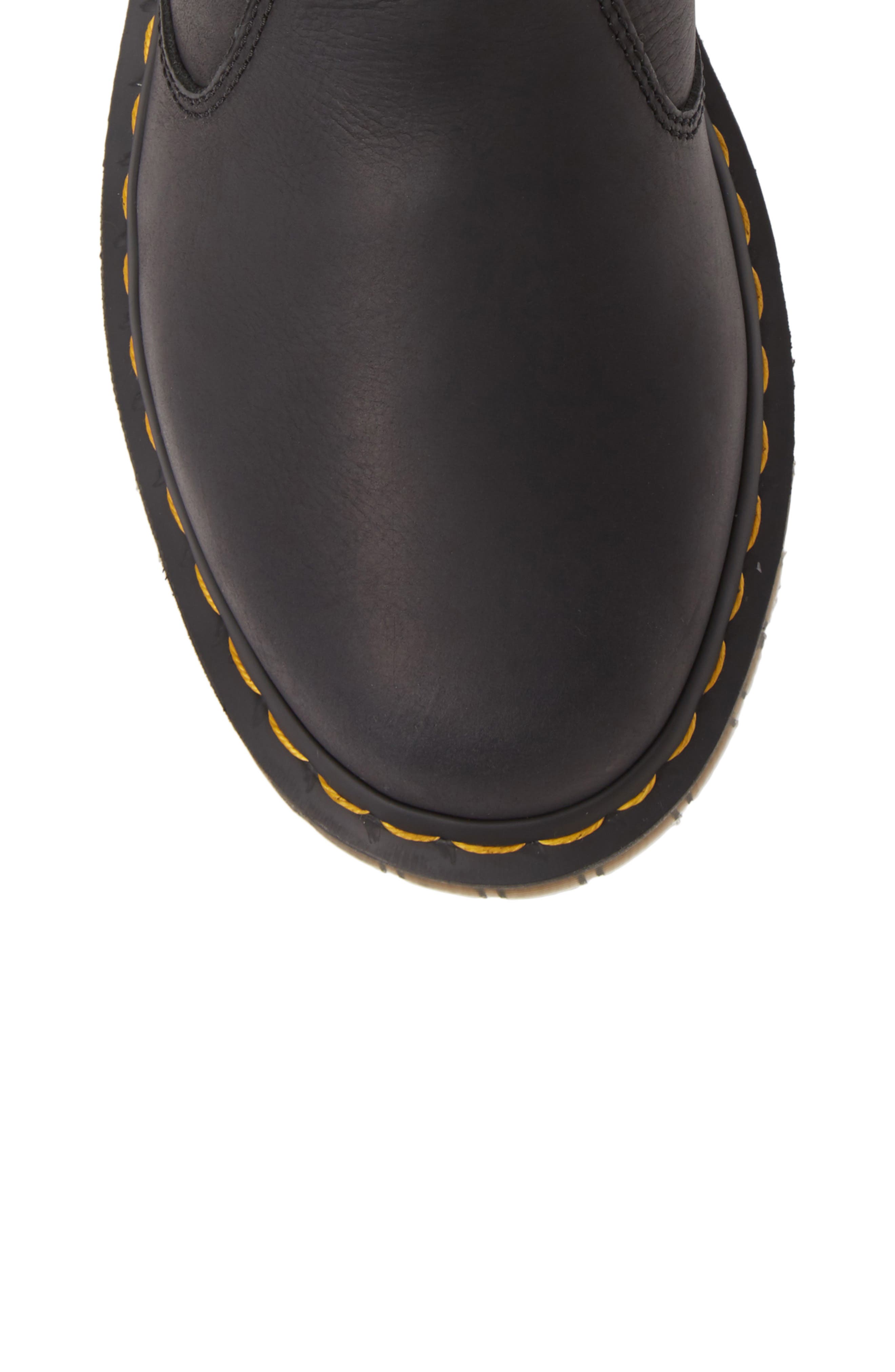 Dr. Martens 2976 Faux Shearling Chelsea Boot, Alternate, color, Black Wyoming