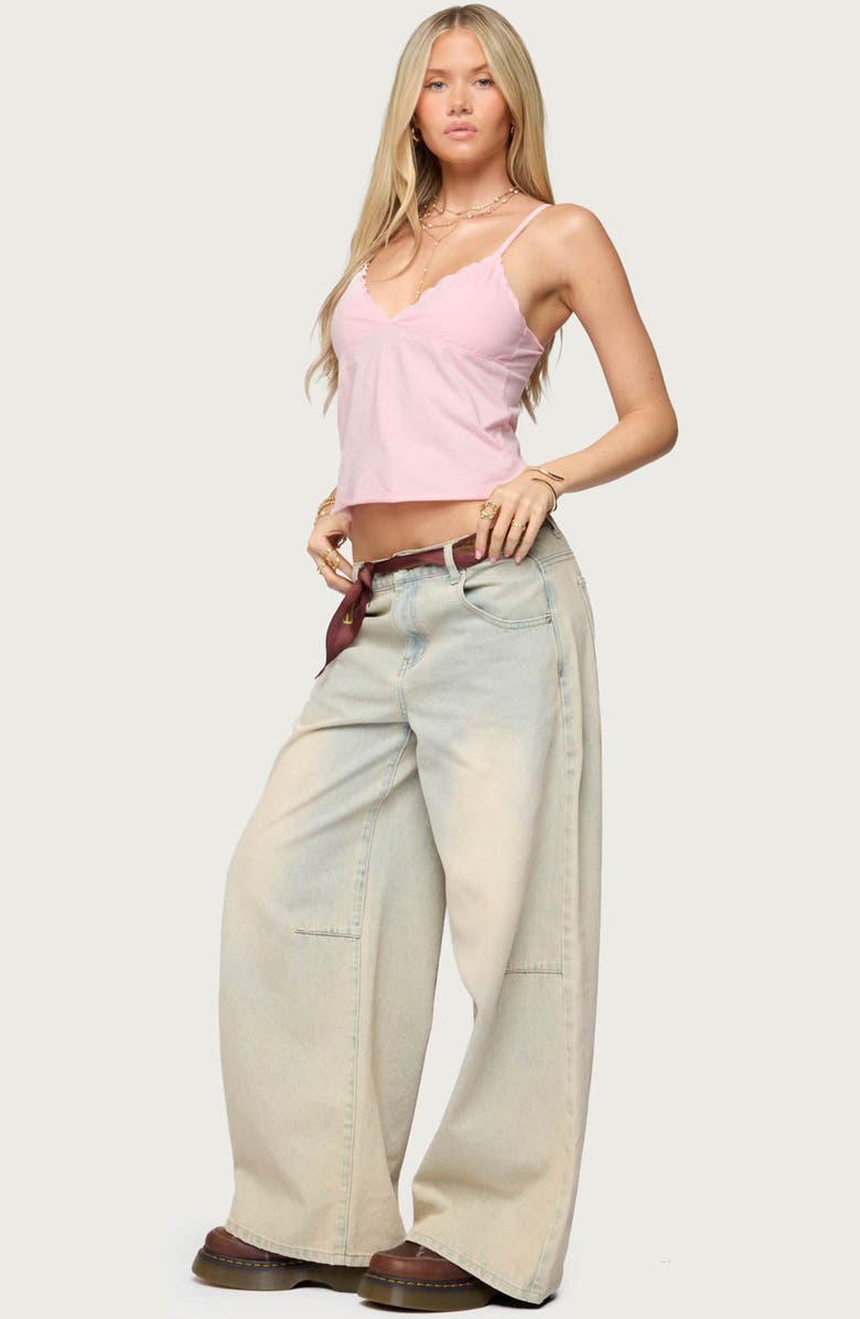 EDIKTED Glendon Crop Camisole, Alternate, color, Light-Pink