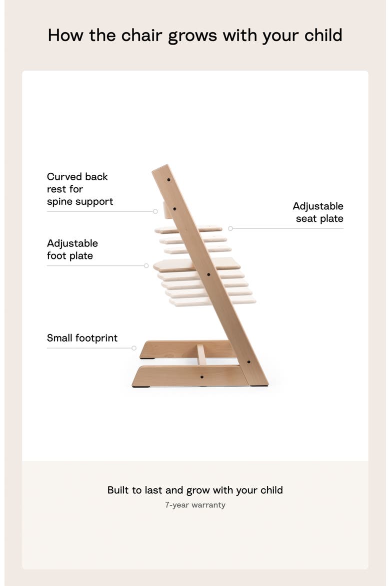 Tripp Trapp® Highchair², Cushion, Newborn Set & Stokke® Tray $597 Value, Alternate, color, NATURAL W/BEIGE