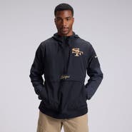 Nike Men's Nike Black San Francisco 49ers Rivalries Collection Sideline Anorak Half-Zip Jacket