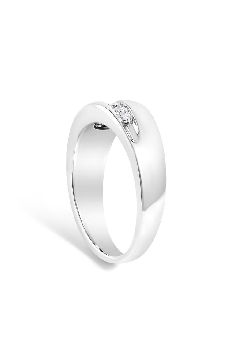 Men's Silver 1/2 Cttw Diamond 9 Stone Band Ring, Alternate, color, White