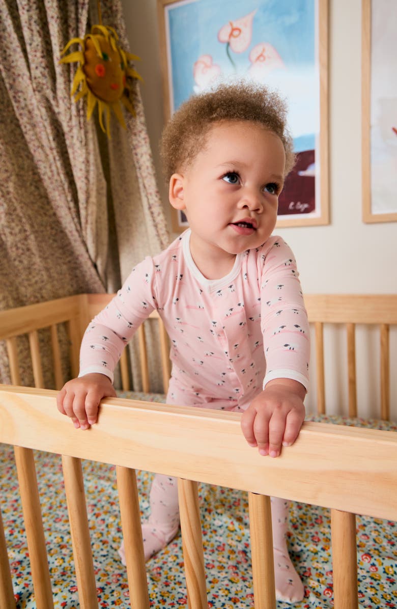 Magnetic Me Baa Baa Fitted One-Piece Pajamas, Alternate, color, Pink