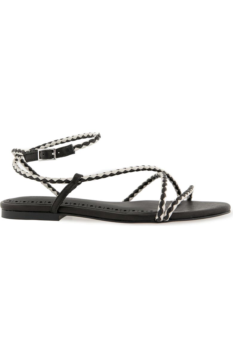 Rebecca Minkoff Ayla Ankle Strap Sandal, Alternate, color, Black/ Off White
