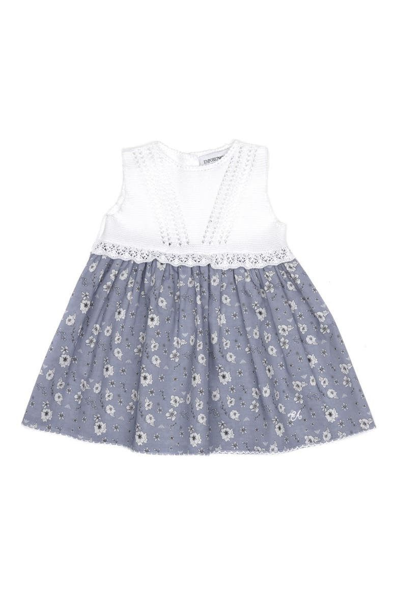 Sleeveless Floral Print Dress, Main, color, FANT.TURCHESE