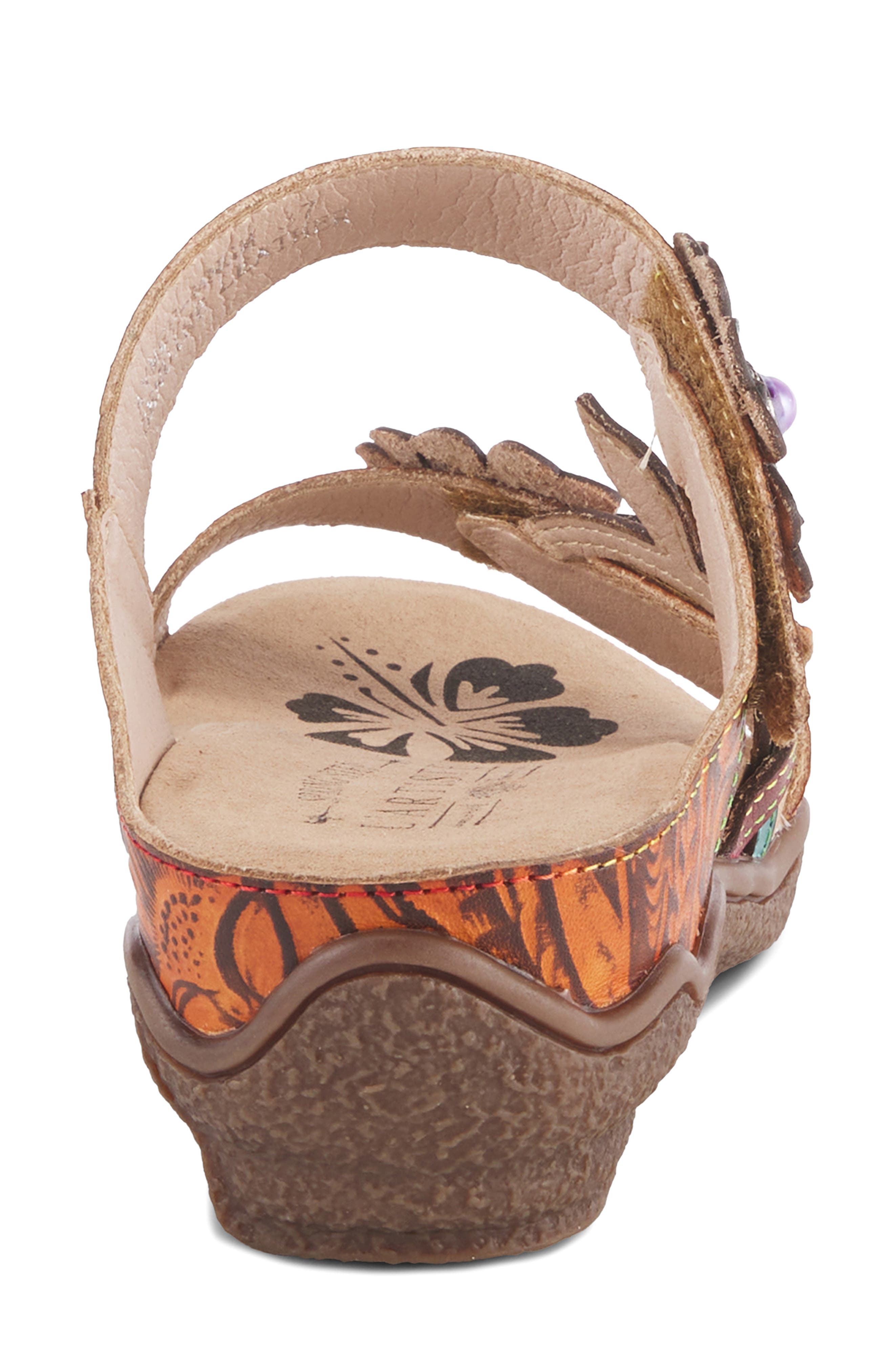 L'Artiste by Spring Step Aymee Wedge Slide Sandal, Alternate, color, Mango Multi