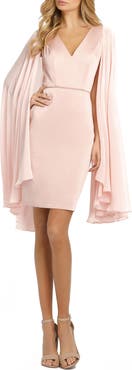 Mac Duggal Cape Sheath Cocktail Dress