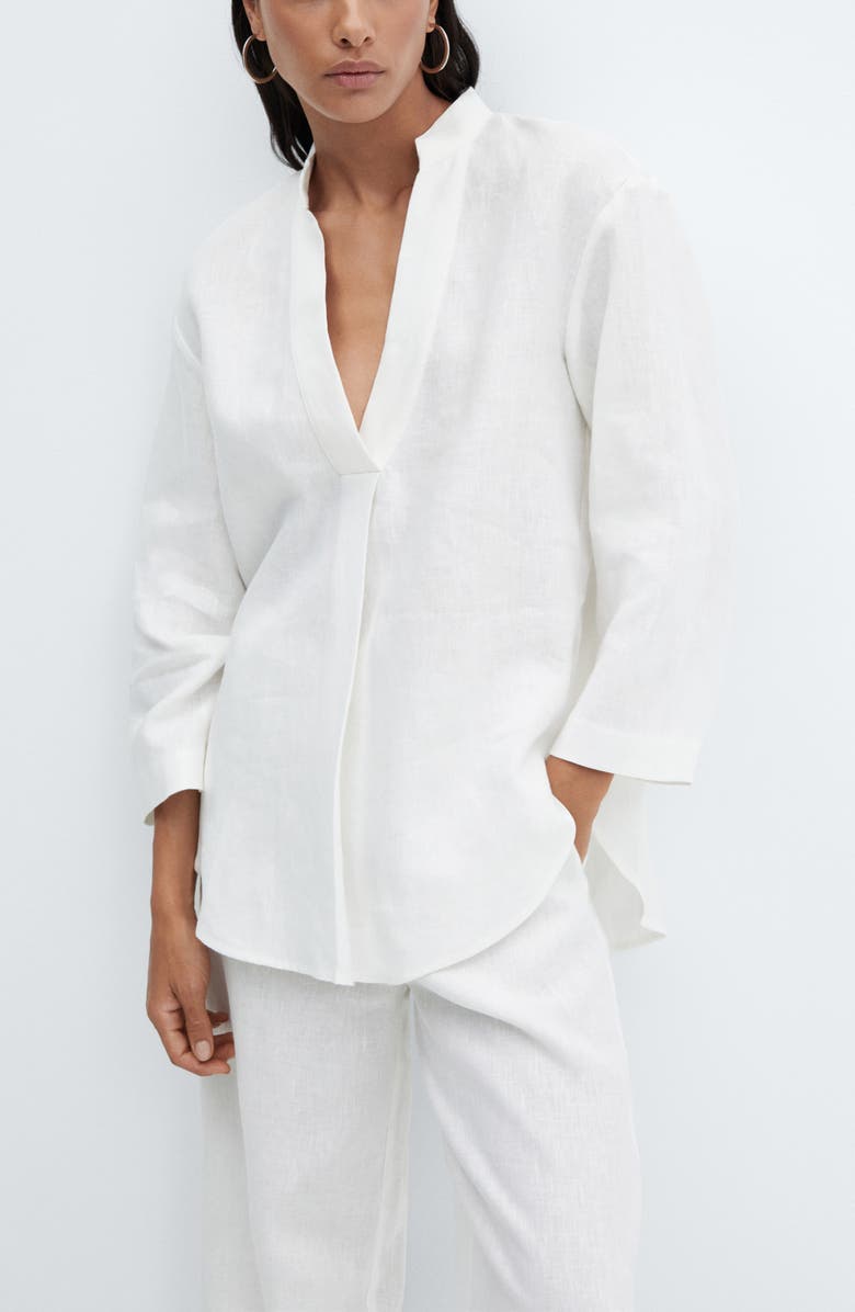 MANGO Linen Drawstring Pants, Alternate, color, 