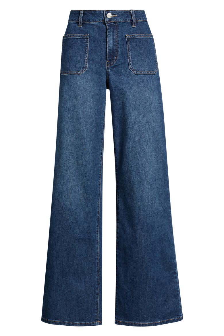 Patch Pocket Wide Leg Jeans, Alternate, color, HENDERSON