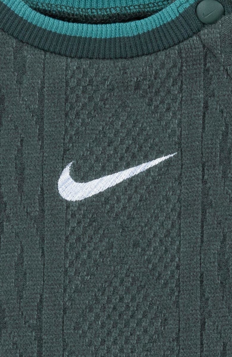 Nike Readyset Cabled Knit Romper, Alternate, color, Vintage Green