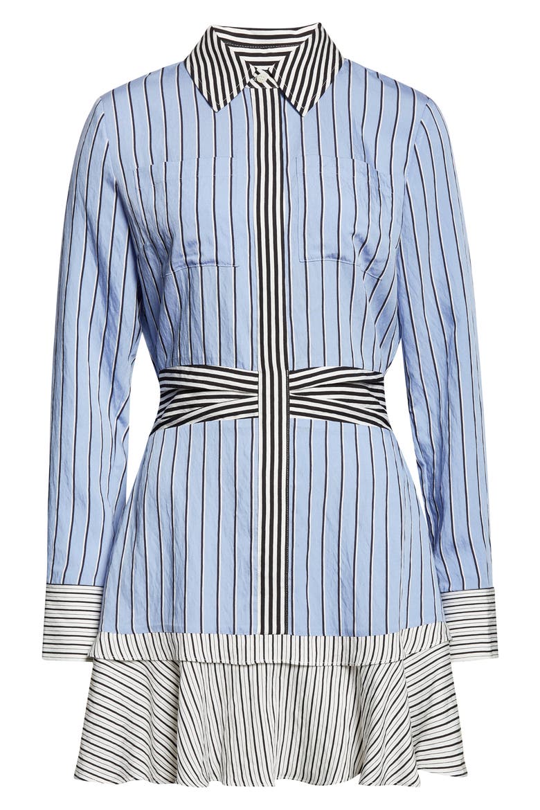 Solana Long Sleeve Stripe Minidress, Alternate, color, MULTI CATALINA STRIPE