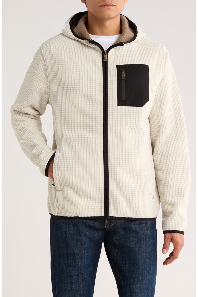Alpine Texture Fleece Hoodie, Main, color, OATMEAL