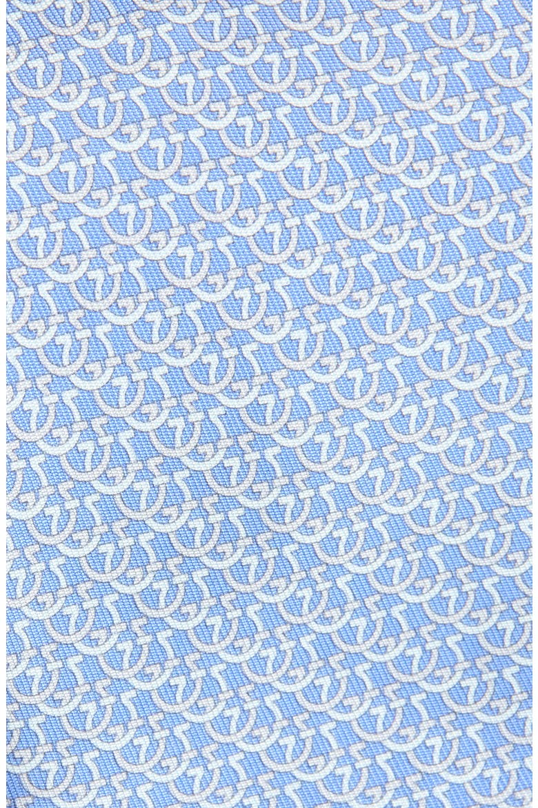Cerchio Gancini Print Silk Tie, Alternate, color, AZZURRO
