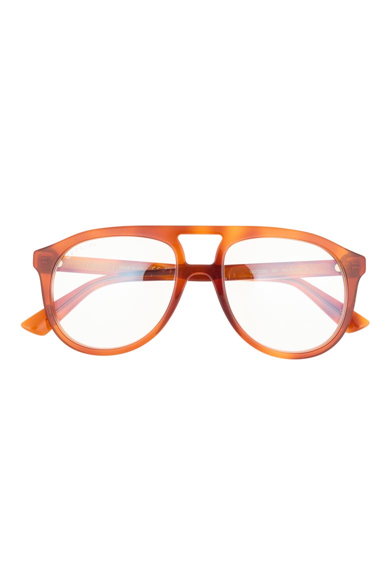 54mm Aviator Sunglasses, Main, color, HAVANA HAVANA TRANSPARENT