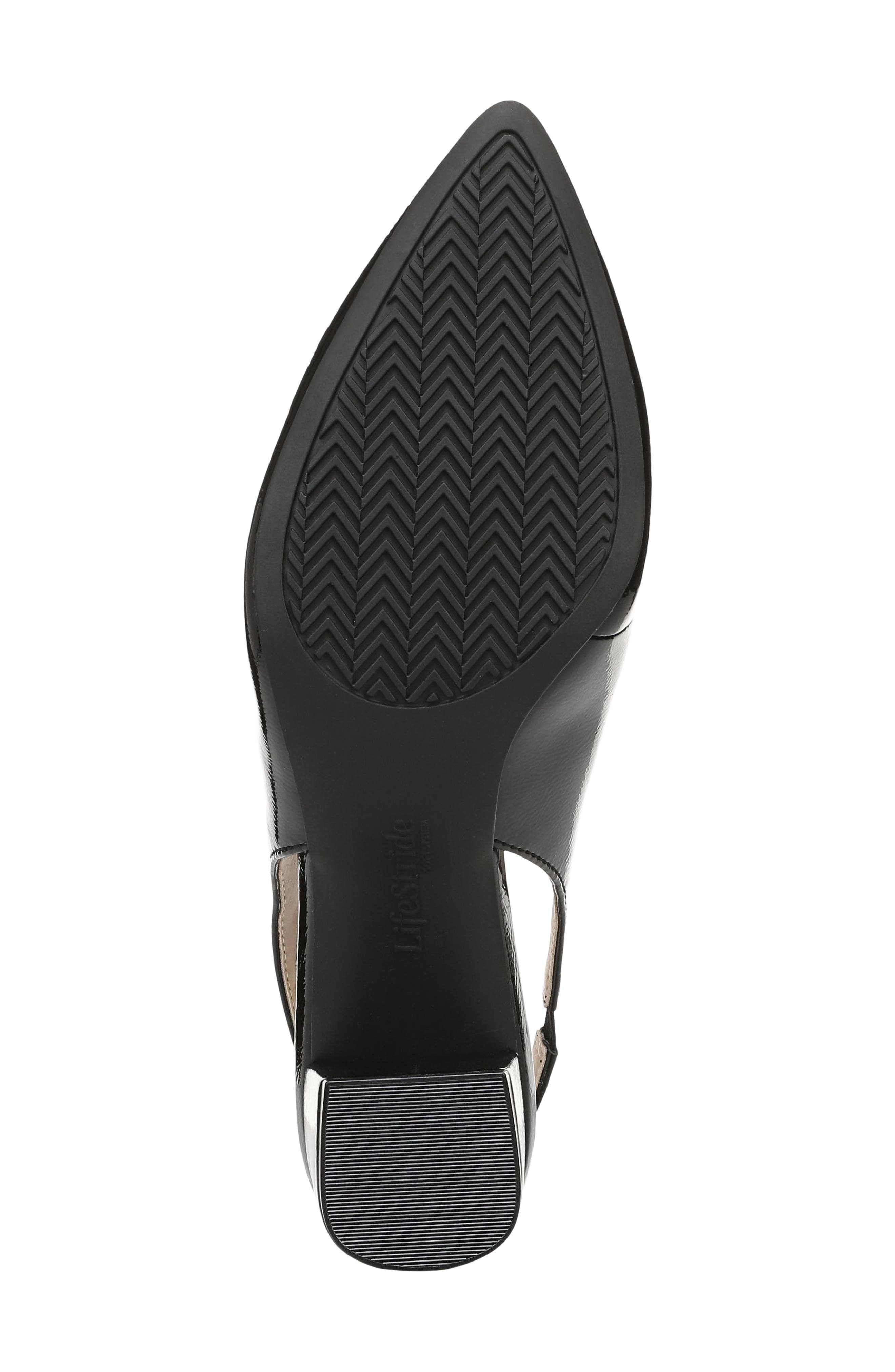 Angel Slingback Pointed Toe Loafer Pump, Alternate, color, BLACK