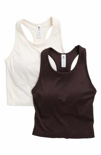 90 DEGREE BY REFLEX Assorted 2-Pack Nicola Racerback Rib Tank Tops