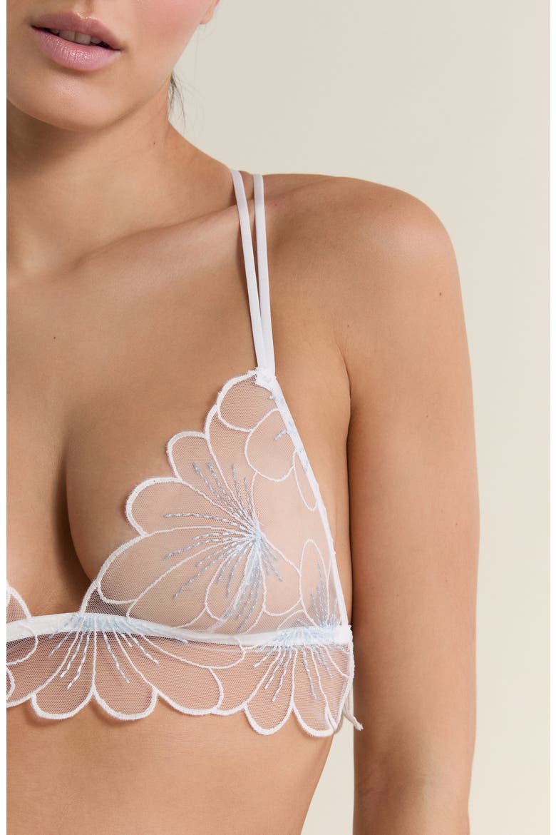 Camelia Triangle Bralette, Alternate, color, WHITE