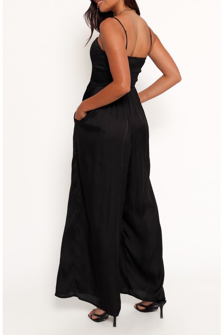 Karlie Sleeveless Wide Leg Jumpsuit, Alternate, color, BLACK