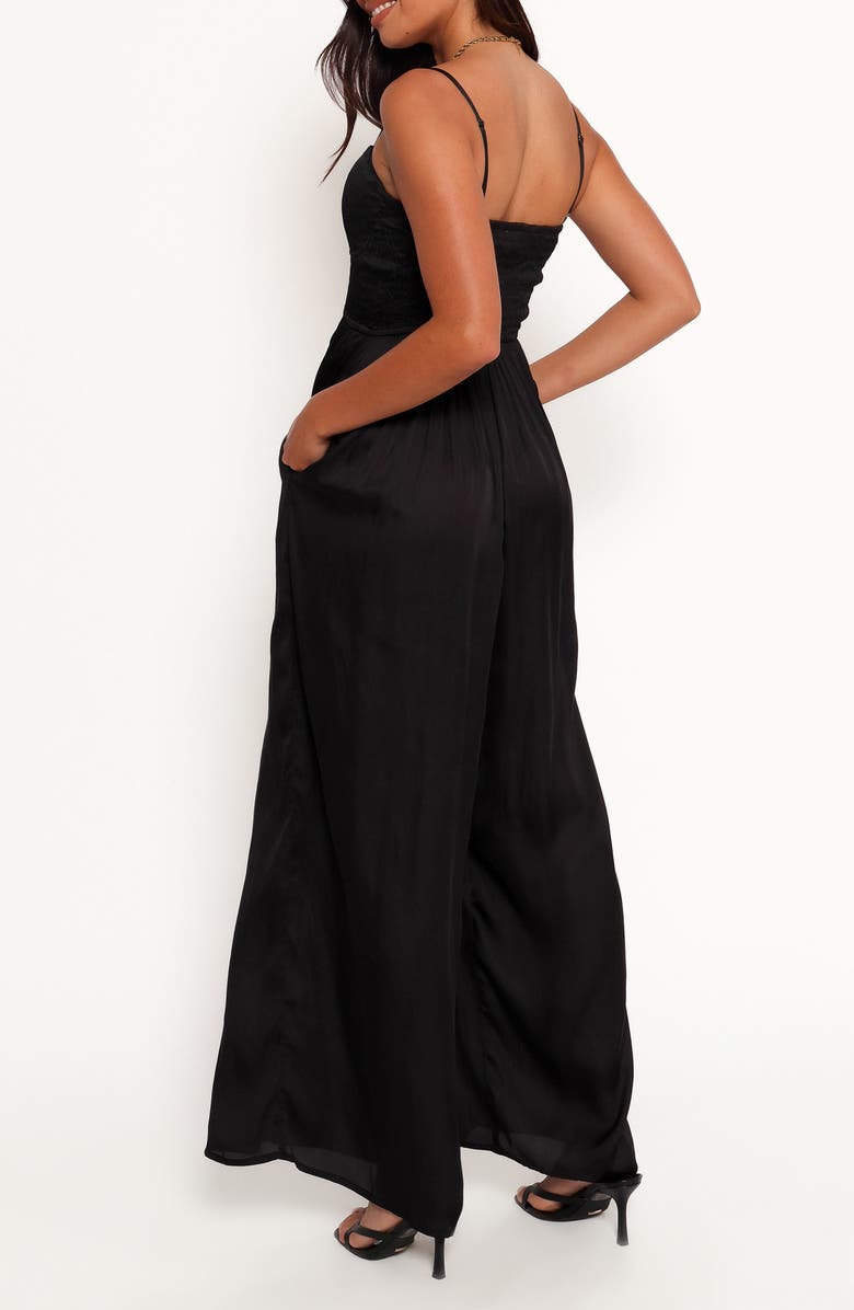 Petal & Pup Karlie Sleeveless Wide Leg Jumpsuit, Alternate, color, Black